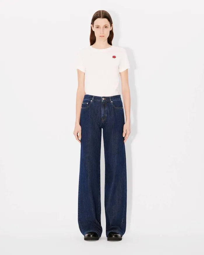 Women AYAME Jeans In Japanese Denim Dark Stone Blue Denim Kenzo Denim