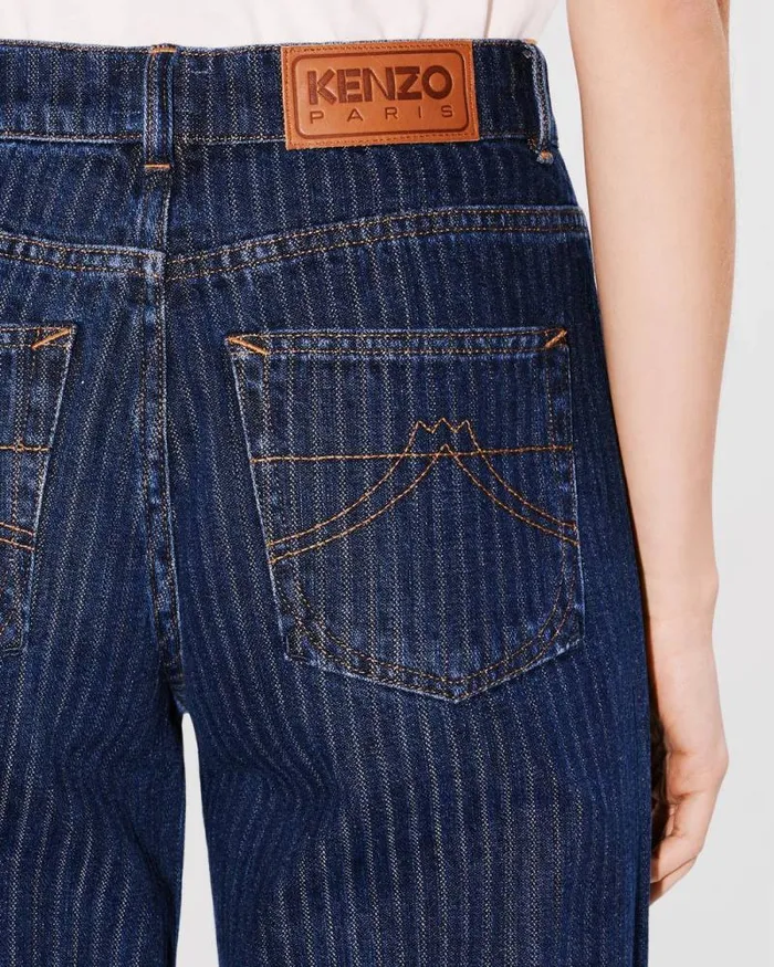 Women AYAME Jeans In Japanese Denim Dark Stone Blue Denim Kenzo Denim