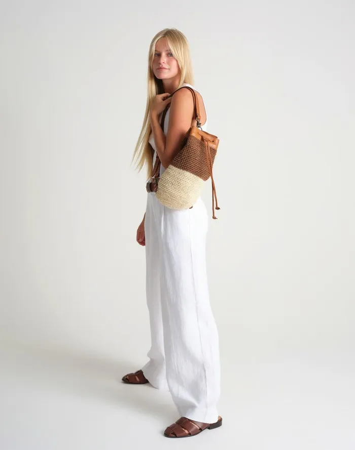 Women Bags Madewell MINGA Crocheted Transito Backpack Brown Multi