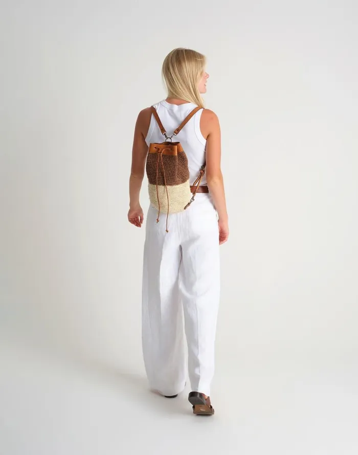Women Bags Madewell MINGA Crocheted Transito Backpack Brown Multi