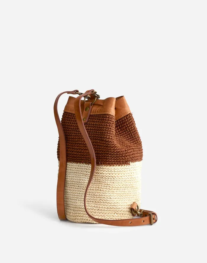 Women Bags Madewell MINGA Crocheted Transito Backpack Brown Multi