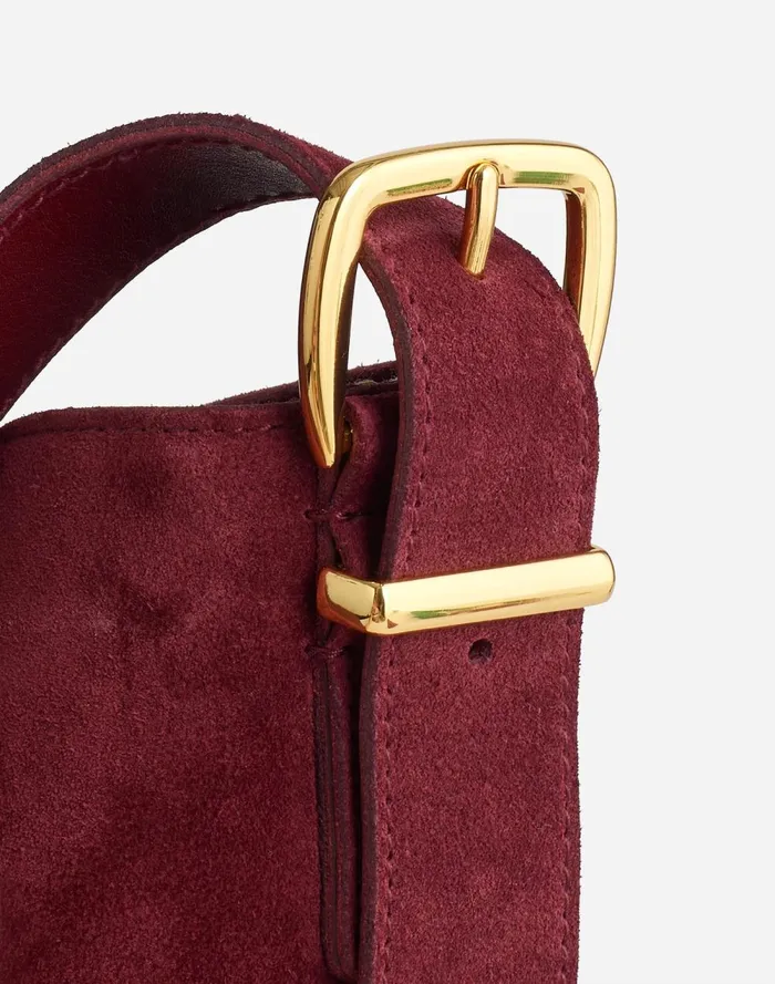 Women Bags Madewell The Essential Medium Bucket Tote Deep Merlot