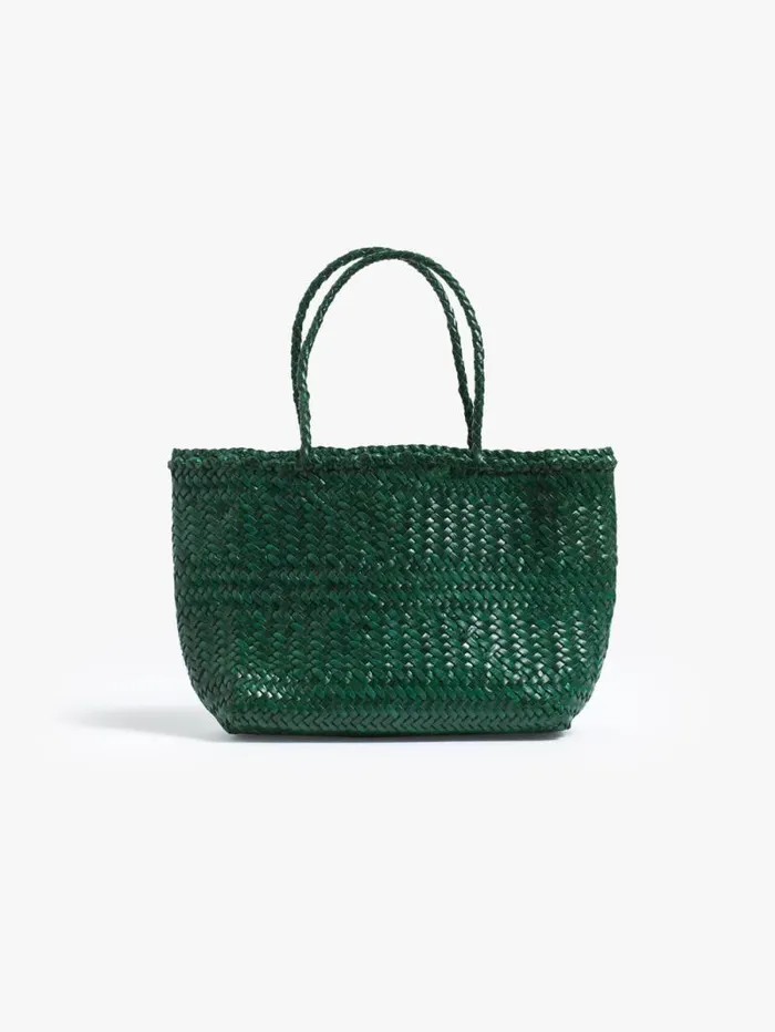 Women Bags Mother Denim Mini Leather Bag Green dark