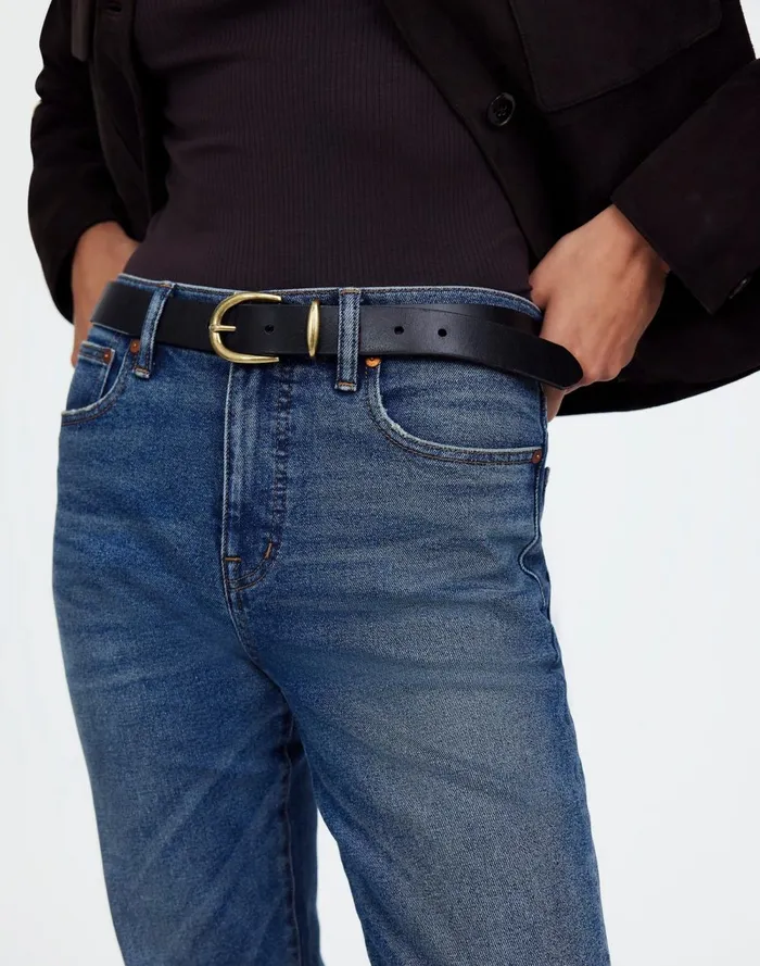 Women Belts Madewell Classic Leather Belt True Black