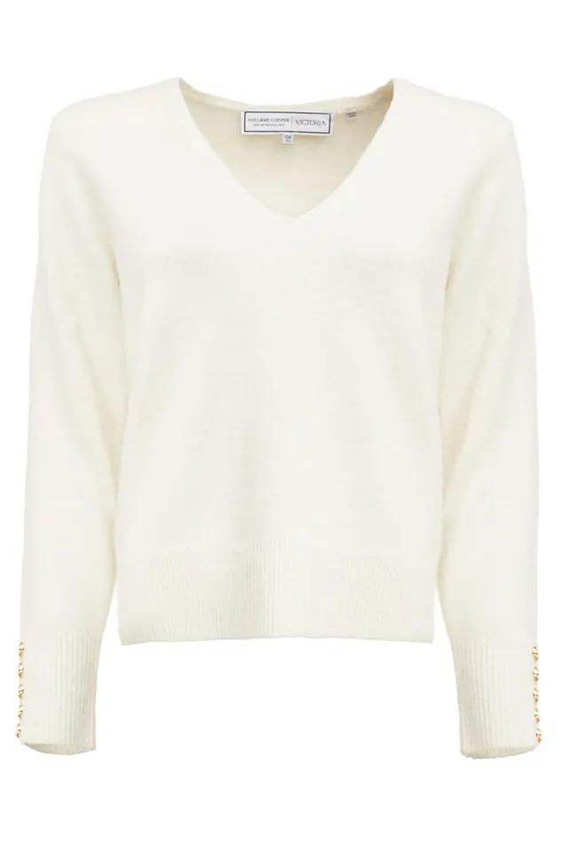 Women Berkeley VNeck Knit Natural Holland Cooper Knitwear Women Berkeley VNeck Knit Natural Holland Cooper Knitwear