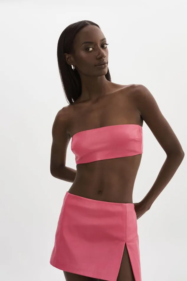 Women BERNADINE Leather Bandeau Rosie LAMARQUE Tops Women BERNADINE Leather Bandeau Rosie LAMARQUE Tops