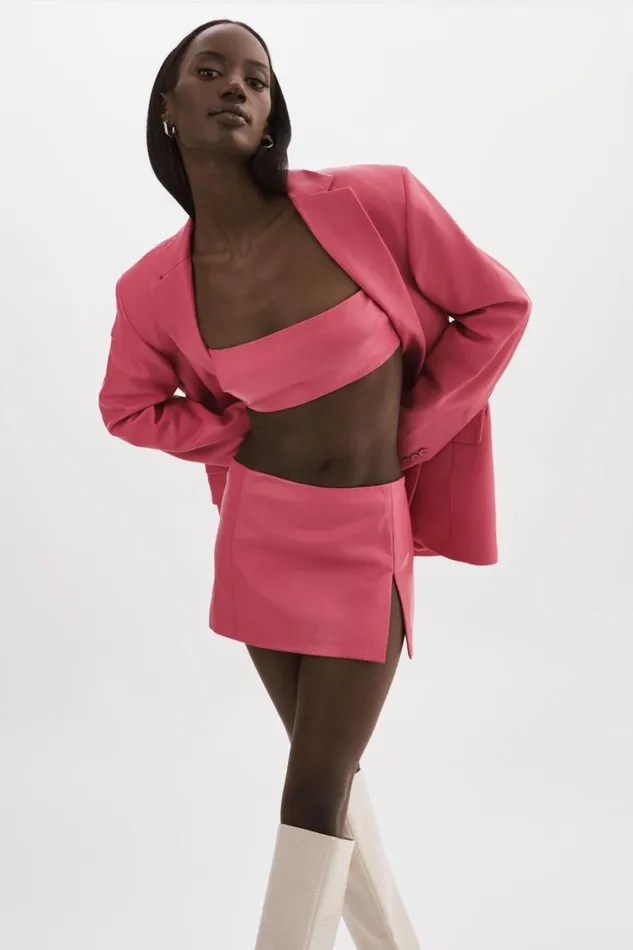 Women BERNADINE Leather Bandeau Rosie LAMARQUE Tops Women BERNADINE Leather Bandeau Rosie LAMARQUE Tops