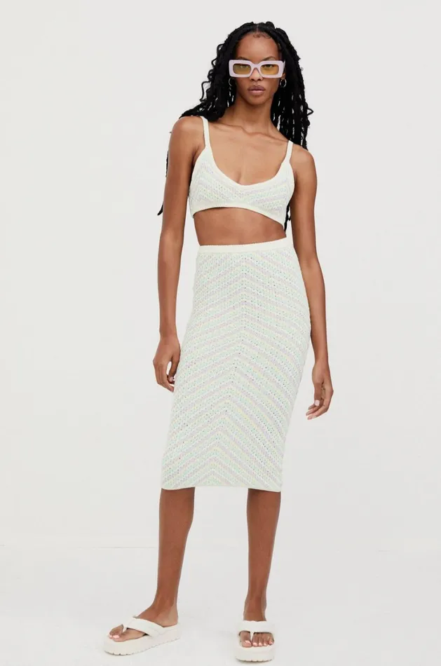 Women Bette Midi Skirt Lavender For Love and Lemons Knitwear