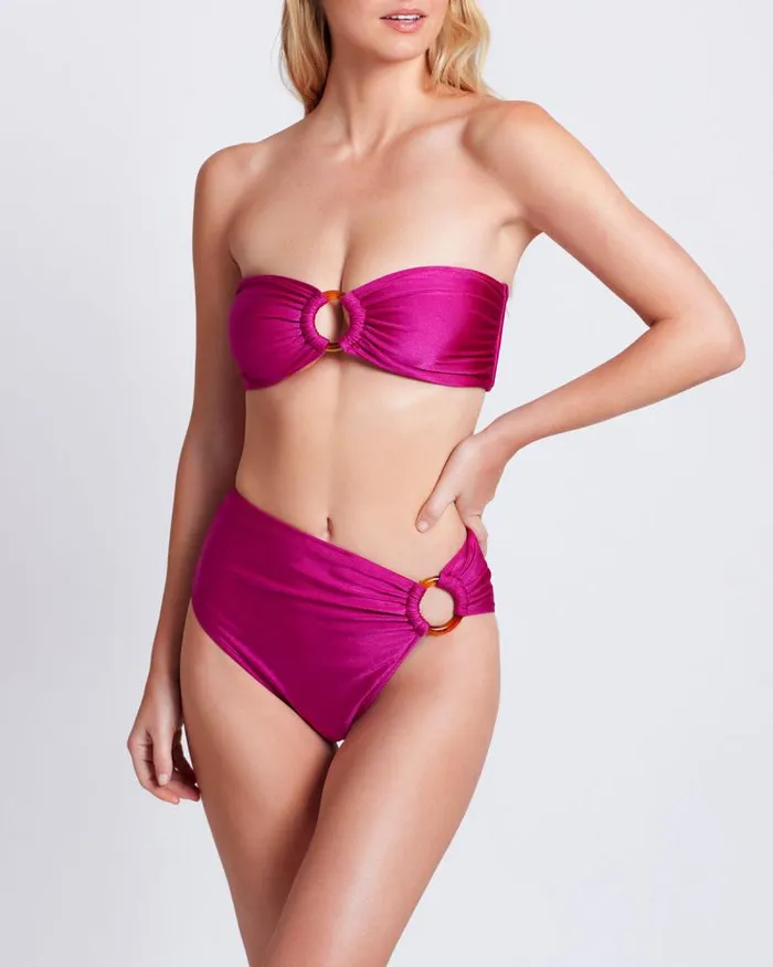 Women Bikinis PatBO Bandeau Bikini Top FINAL SALE Magenta