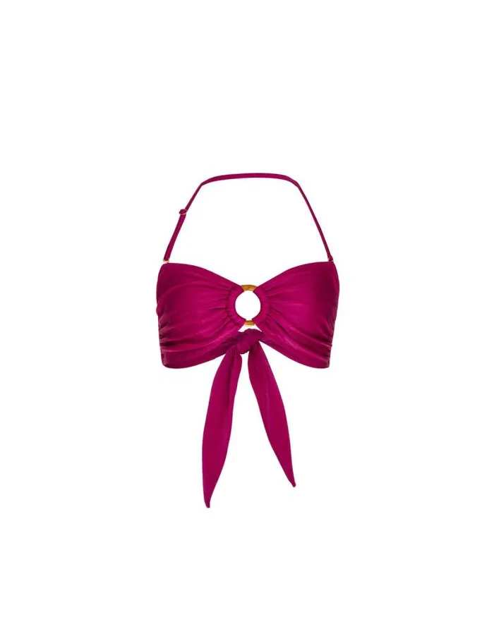 Women Bikinis PatBO Bandeau Bikini Top FINAL SALE Magenta