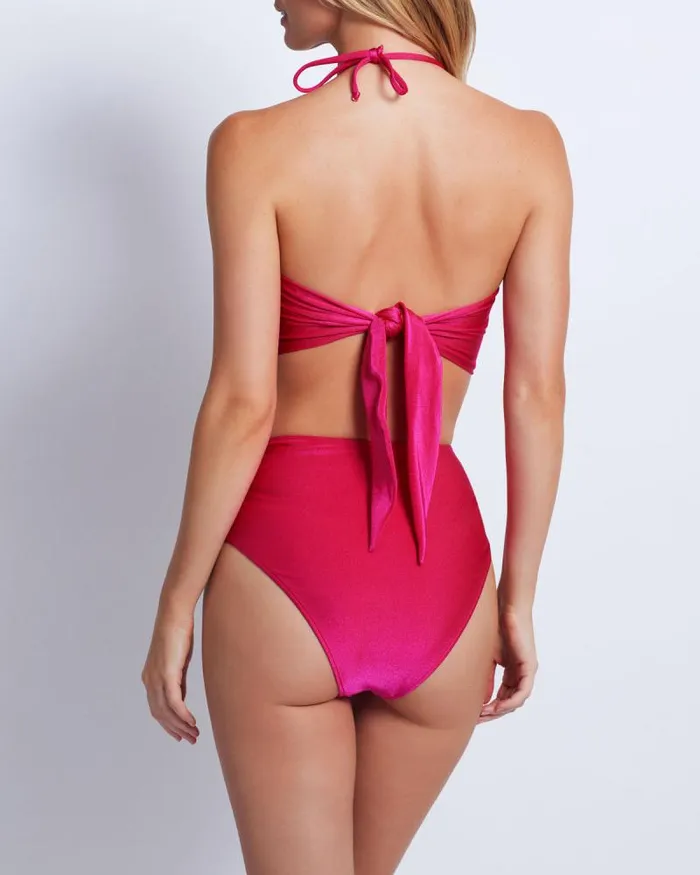 Women Bikinis PatBO Starfish Bikini Bottom Cerise