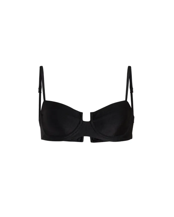 Women Bikinis PatBO UNDERWIRE BIKINI TOP FINAL SALE Black