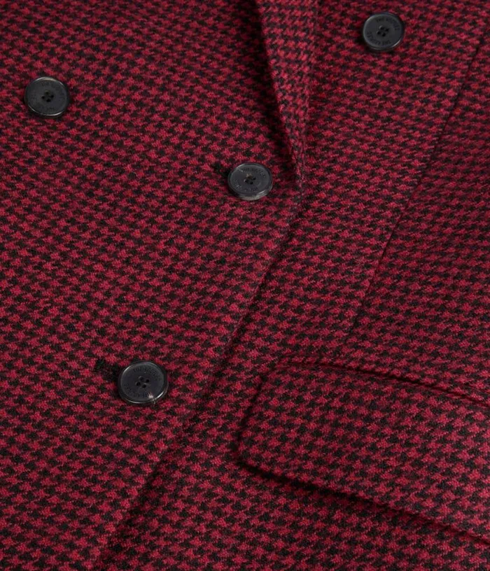 Women Black And Red Houndstooth Blazer THE KOOPLES Blazers and Suits