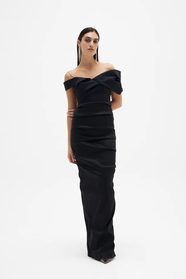 Women Black Dresses Rachel Gilbert Rachel Gilbert DAHLI GOWN 8211 BLACK