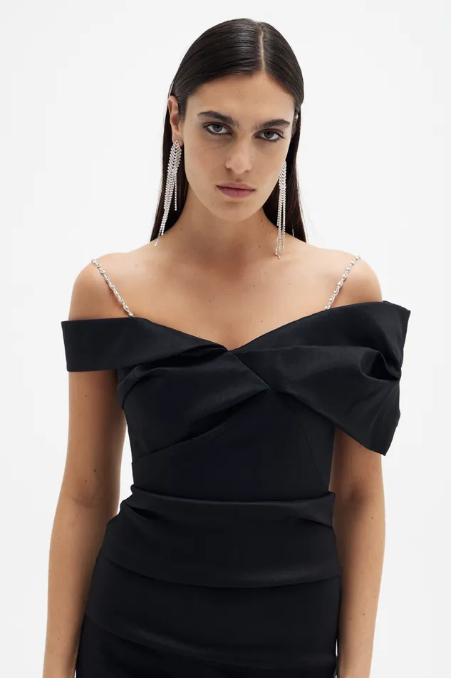 Women Black Dresses Rachel Gilbert Rachel Gilbert DAHLI GOWN 8211 BLACK