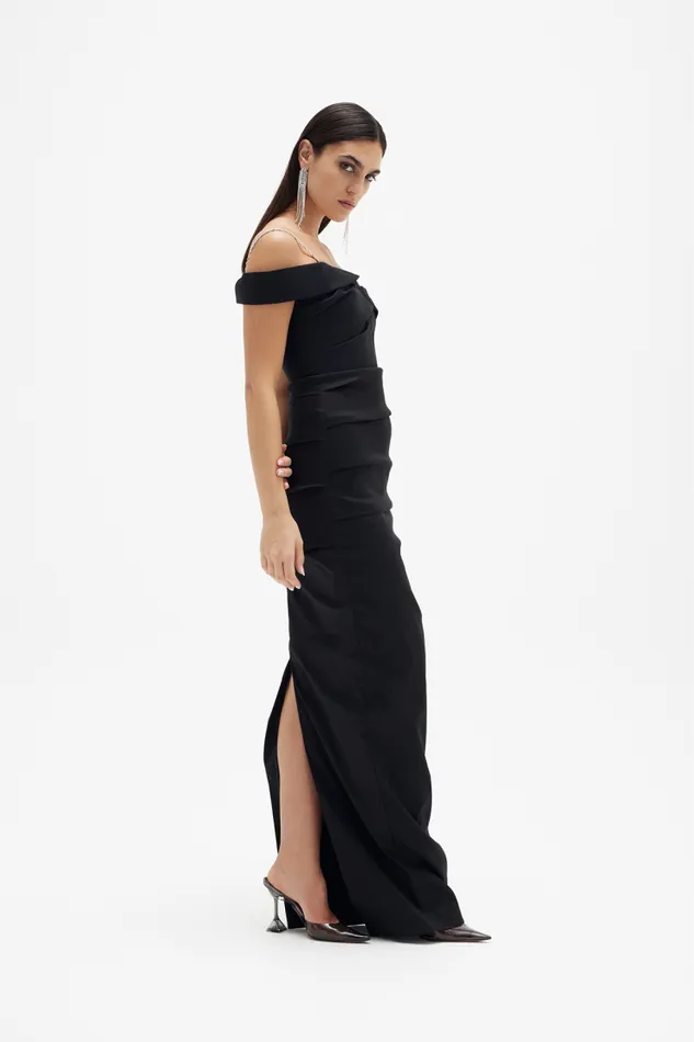 Women Black Dresses Rachel Gilbert Rachel Gilbert DAHLI GOWN 8211 BLACK