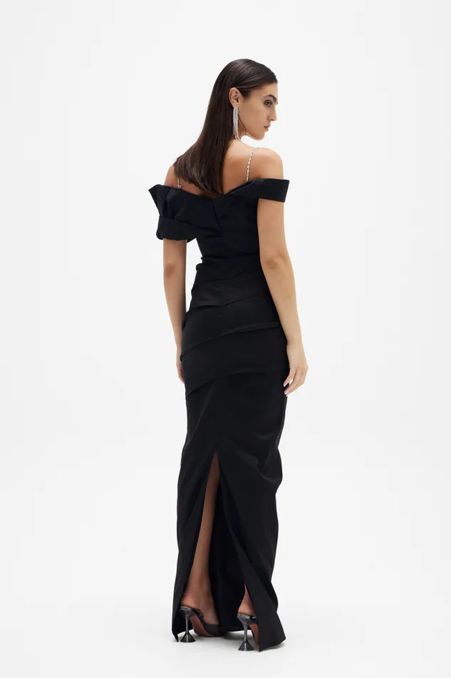 Women Black Dresses Rachel Gilbert Rachel Gilbert DAHLI GOWN 8211 BLACK