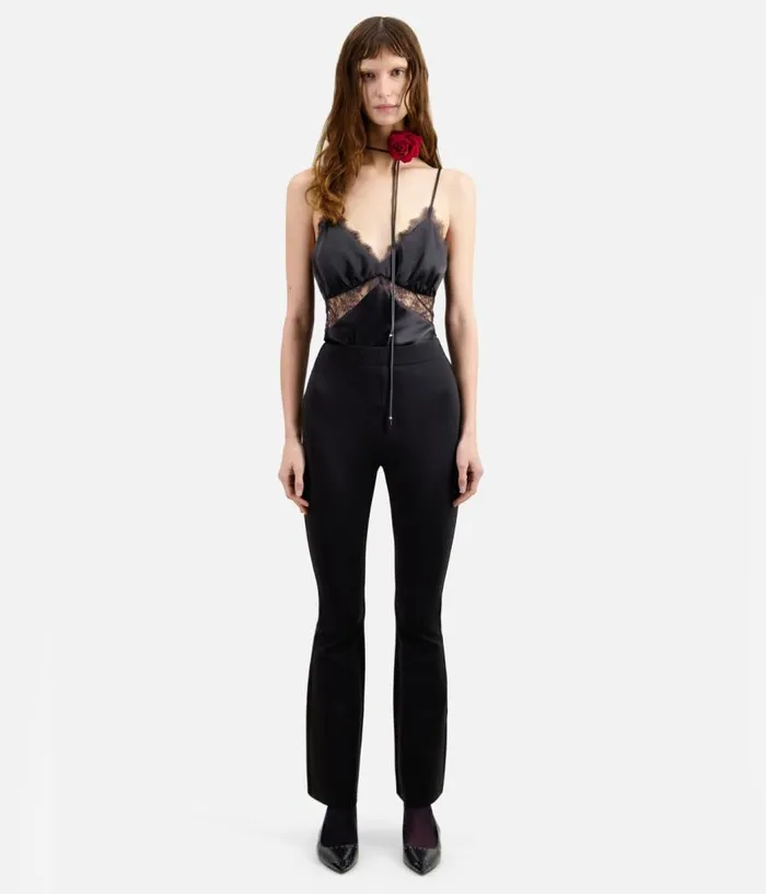 Women Black Flare Trousers THE KOOPLES Jeans and Pants