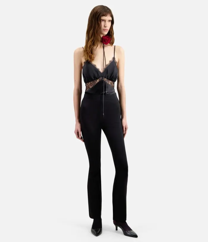 Women Black Flare Trousers THE KOOPLES Jeans and Pants