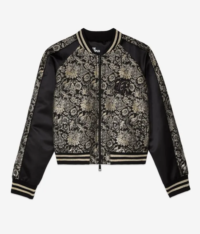 Women Black Jacket With Metallic Jacquard THE KOOPLES Coats and Jackets