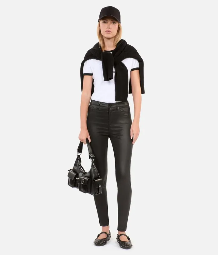 Women Black Leathereffect Jeans THE KOOPLES Jeans and Pants