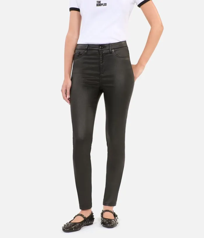 Women Black Leathereffect Jeans THE KOOPLES Jeans and Pants
