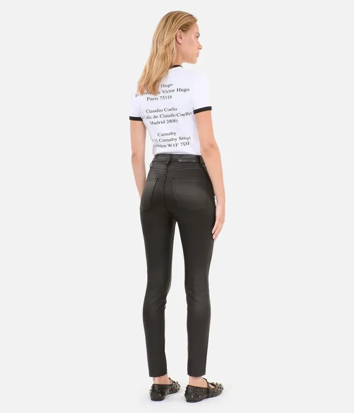 Women Black Leathereffect Jeans THE KOOPLES Jeans and Pants