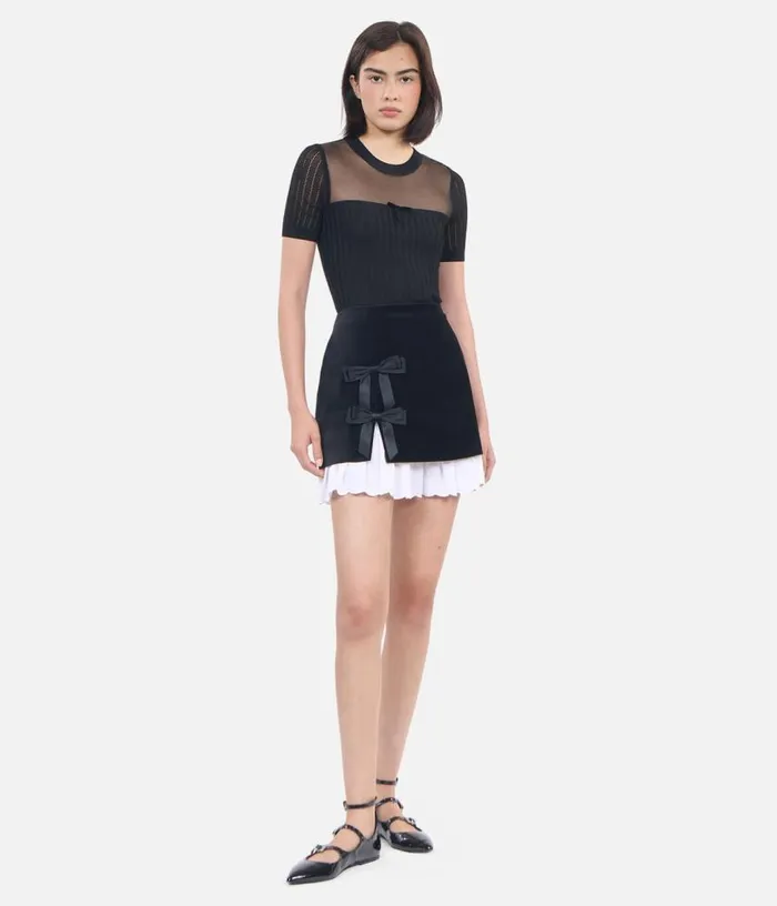 Women Black Openwork Sweater THE KOOPLES Sweaters