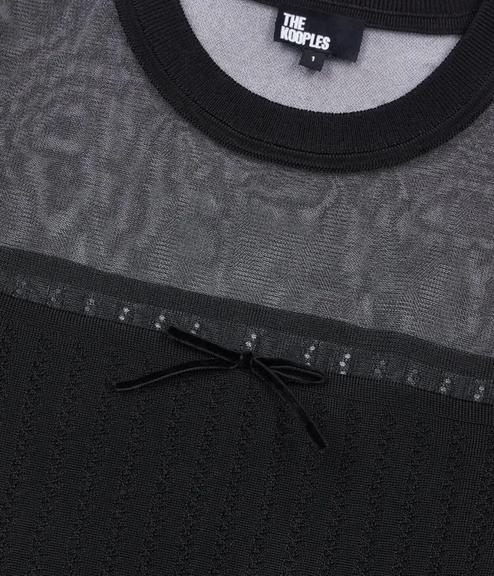 Women Black Openwork Sweater THE KOOPLES Sweaters
