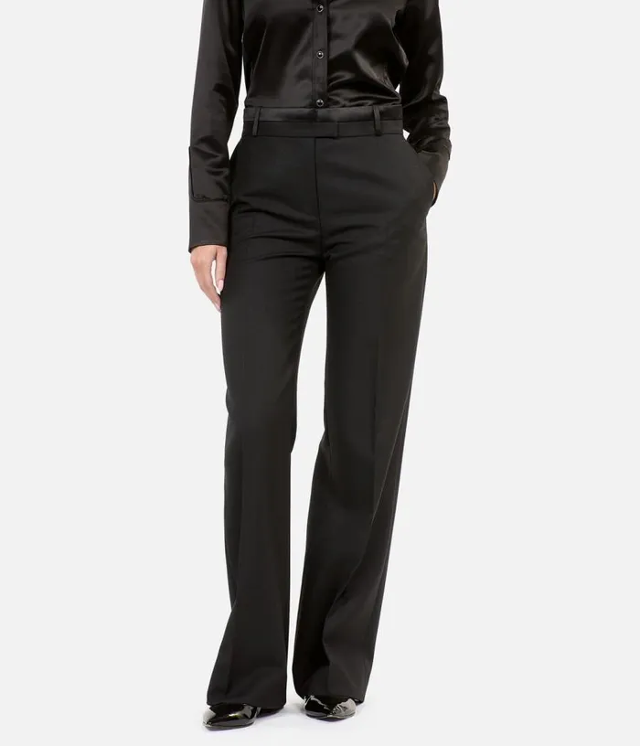 Women Black Wideleg Suit Trousers THE KOOPLES Jeans and Pants