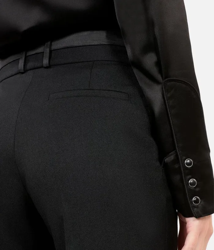 Women Black Wideleg Suit Trousers THE KOOPLES Jeans and Pants