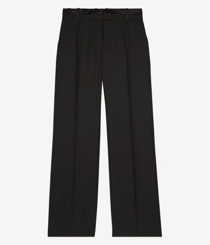 Women Black Wideleg Suit Trousers THE KOOPLES Jeans and Pants