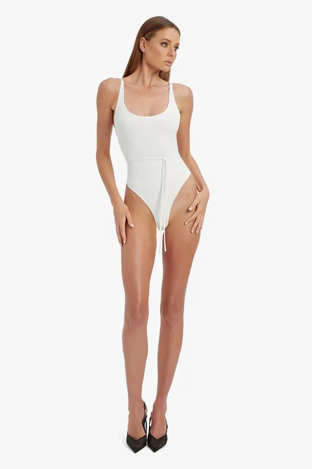 Women Bodysuits Bardot Rena Bodysuit In Orchid White Orchid White