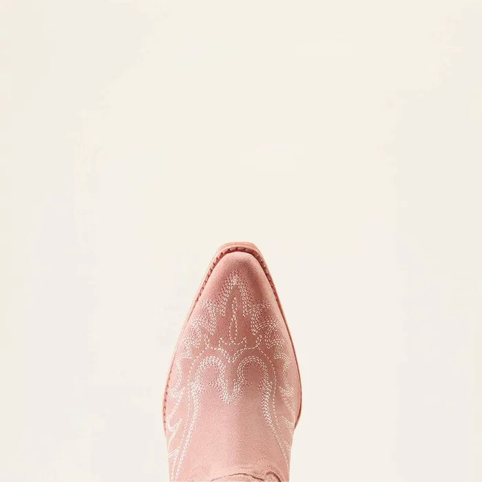 Women Booties Ariat Chandler Western Boot Carnation Pink Suede