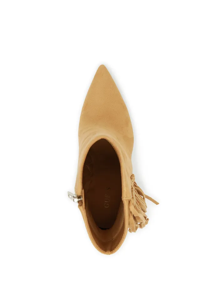 Women Boots GUESS Tan Sidone Suede Boots Women Boots GUESS Tan Sidone Suede Boots