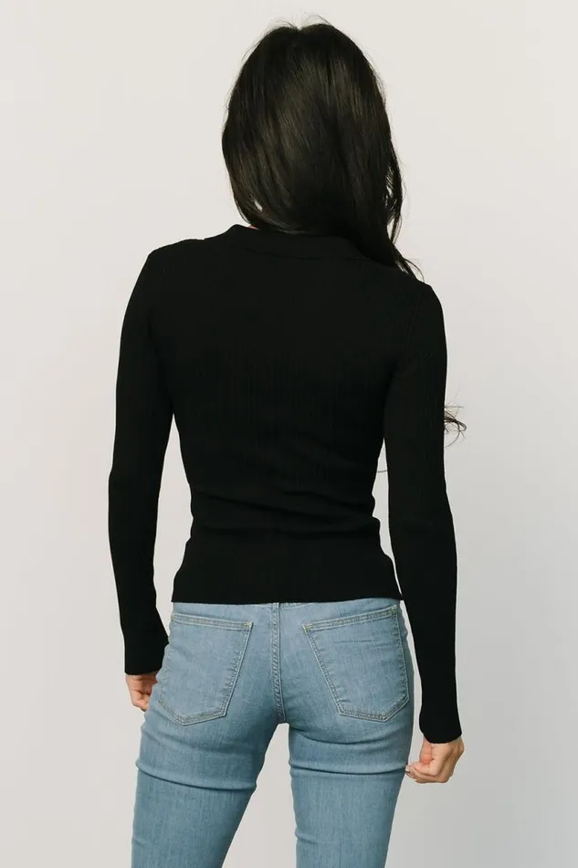 Women Boston Ribbed Top Black Baltic Born Blouses and Shirts Women Boston Ribbed Top Black Baltic Born Blouses and Shirts