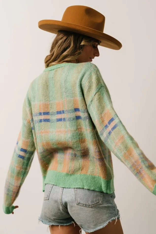 Women Brentridge Plaid Sweater Green Multi Baltic Born Sweaters