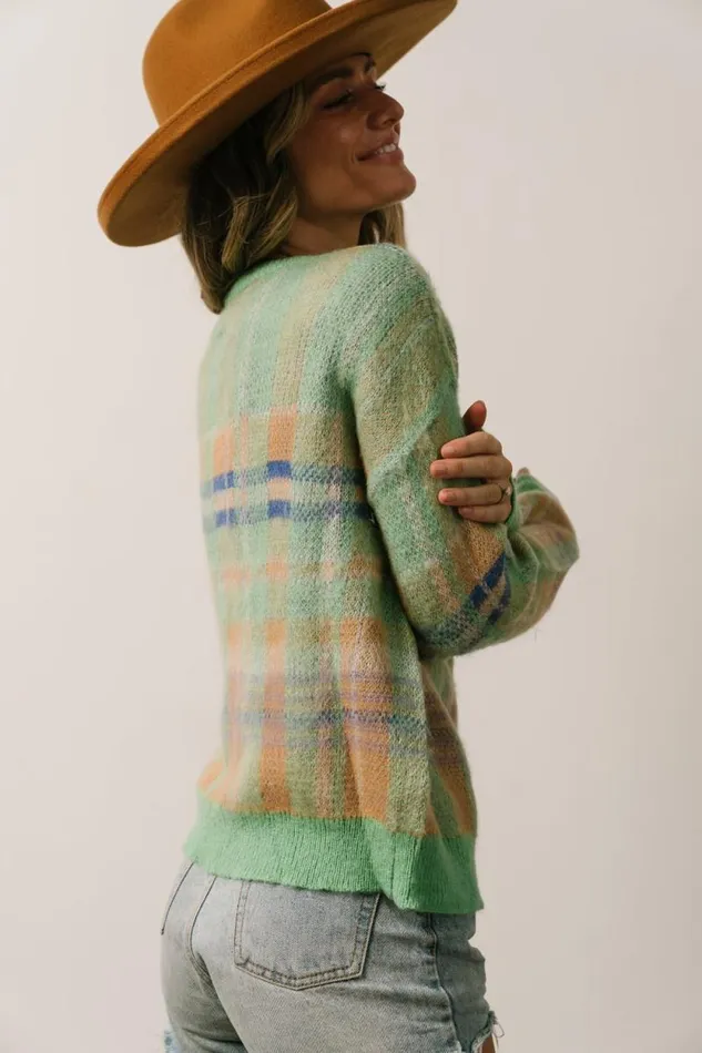 Women Brentridge Plaid Sweater Green Multi Baltic Born Sweaters