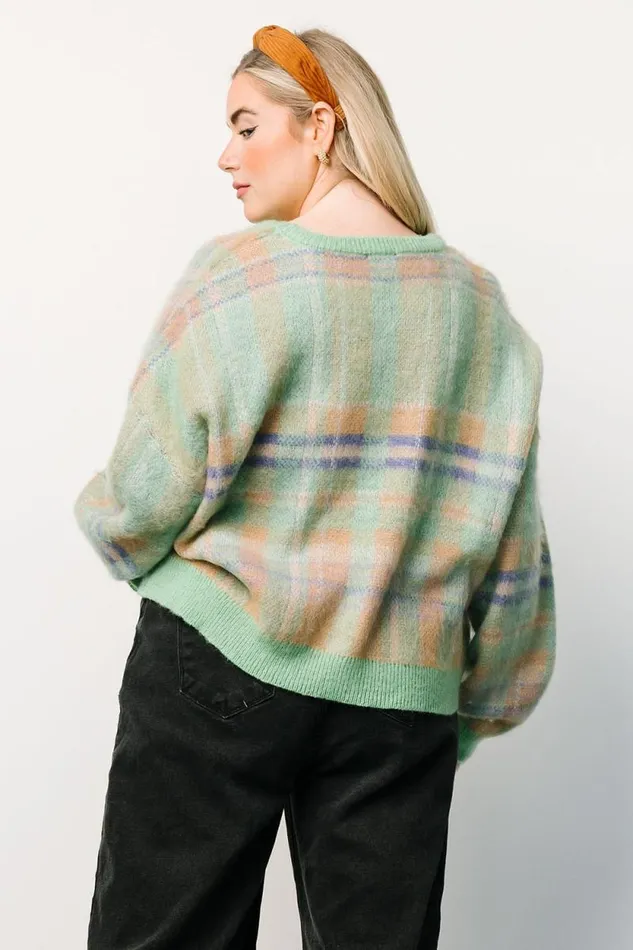 Women Brentridge Plaid Sweater Green Multi Baltic Born Sweaters