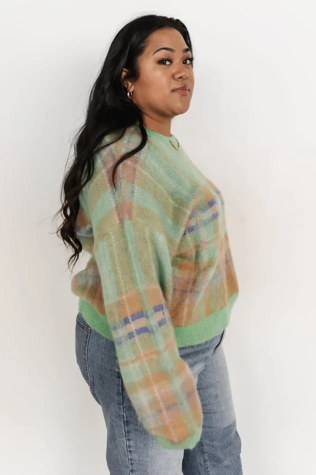 Women Brentridge Plaid Sweater Green Multi Baltic Born Sweaters