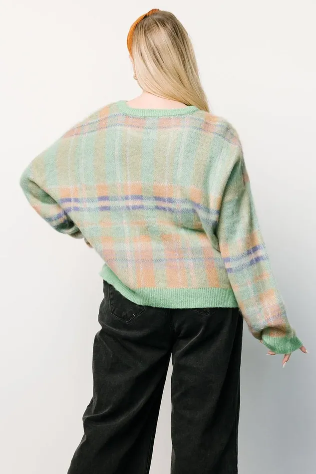 Women Brentridge Plaid Sweater Green Multi Baltic Born Sweaters