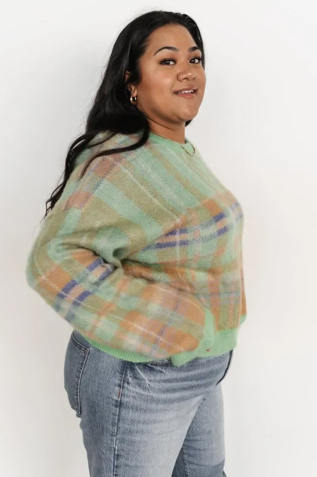 Women Brentridge Plaid Sweater Green Multi Baltic Born Sweaters