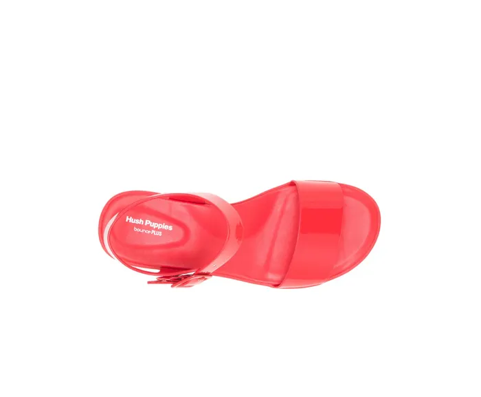 Women Brite Jells Quarter Strap Sandal Fiesta Red Sandals Hush Puppies