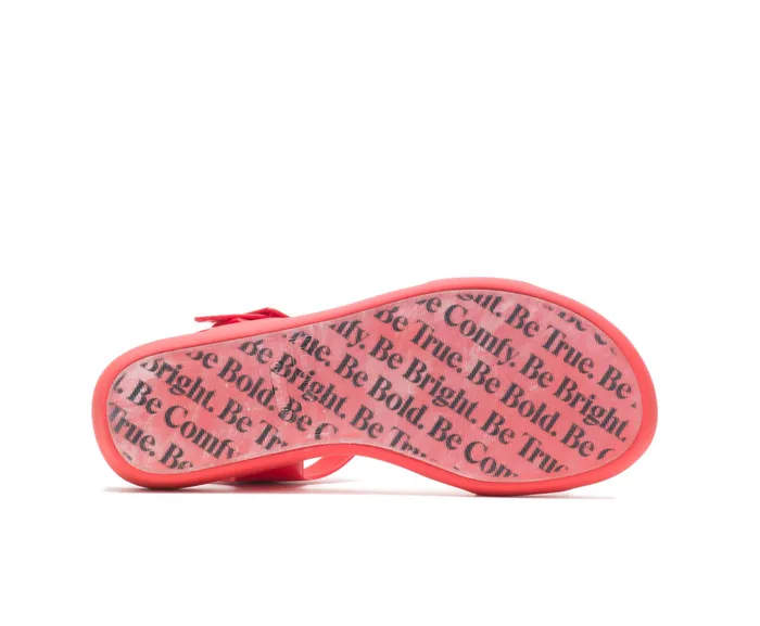 Women Brite Jells Quarter Strap Sandal Fiesta Red Sandals Hush Puppies
