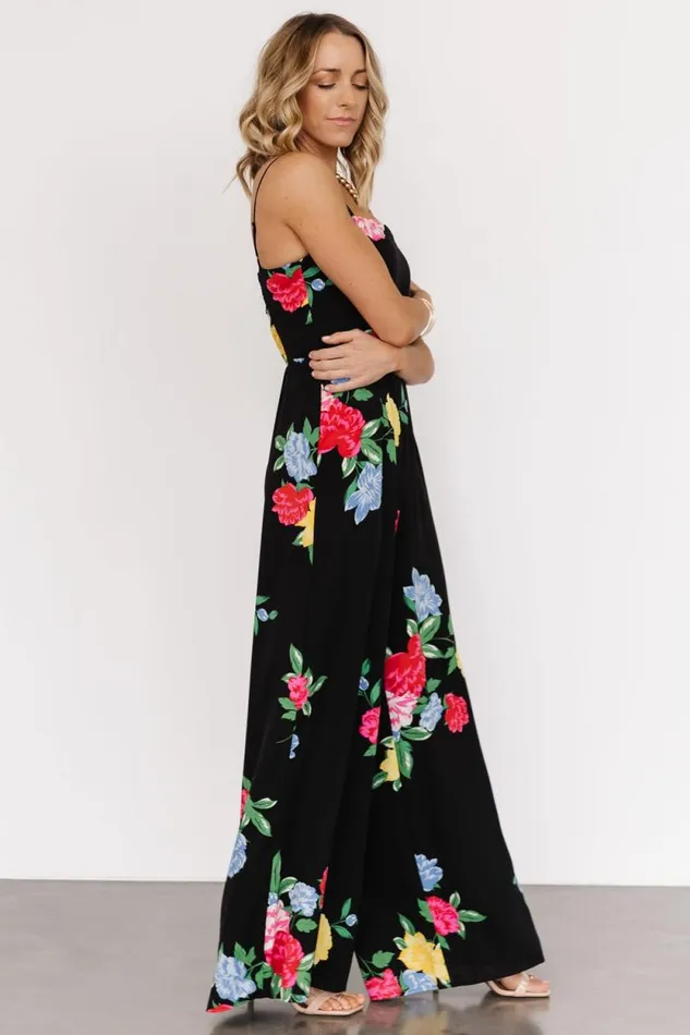 Women Brooklyn Wide Leg Jumpsuit Black Floral Baltic Born Jumpsuits and Rompers Women Brooklyn Wide Leg Jumpsuit Black Floral Baltic Born Jumpsuits and Rompers