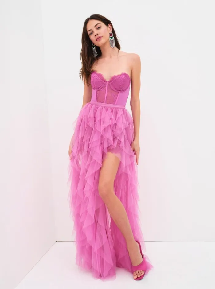 Women Bustier Gown Pink For Love and Lemons Dresses