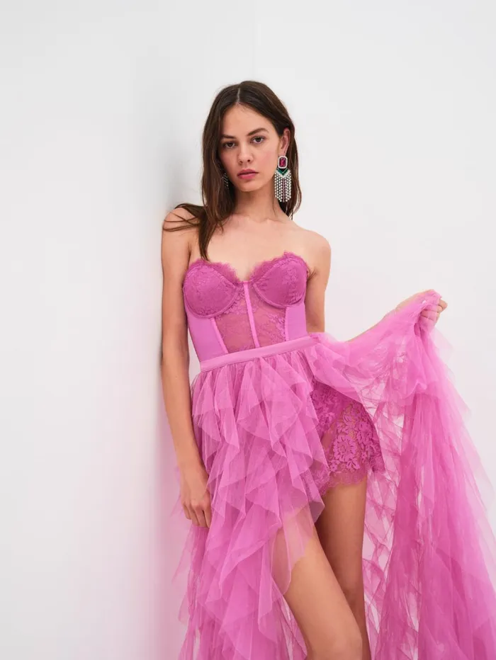 Women Bustier Gown Pink For Love and Lemons Dresses Women Bustier Gown Pink For Love and Lemons Dresses