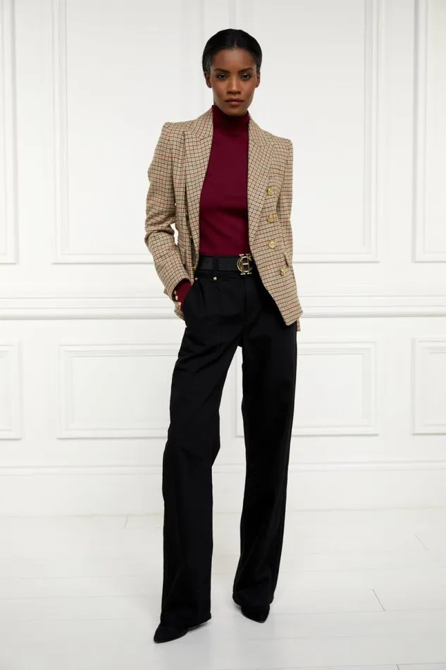 Women Buttoned Knit Roll Neck Wine Holland Cooper Knitwear Women Buttoned Knit Roll Neck Wine Holland Cooper Knitwear