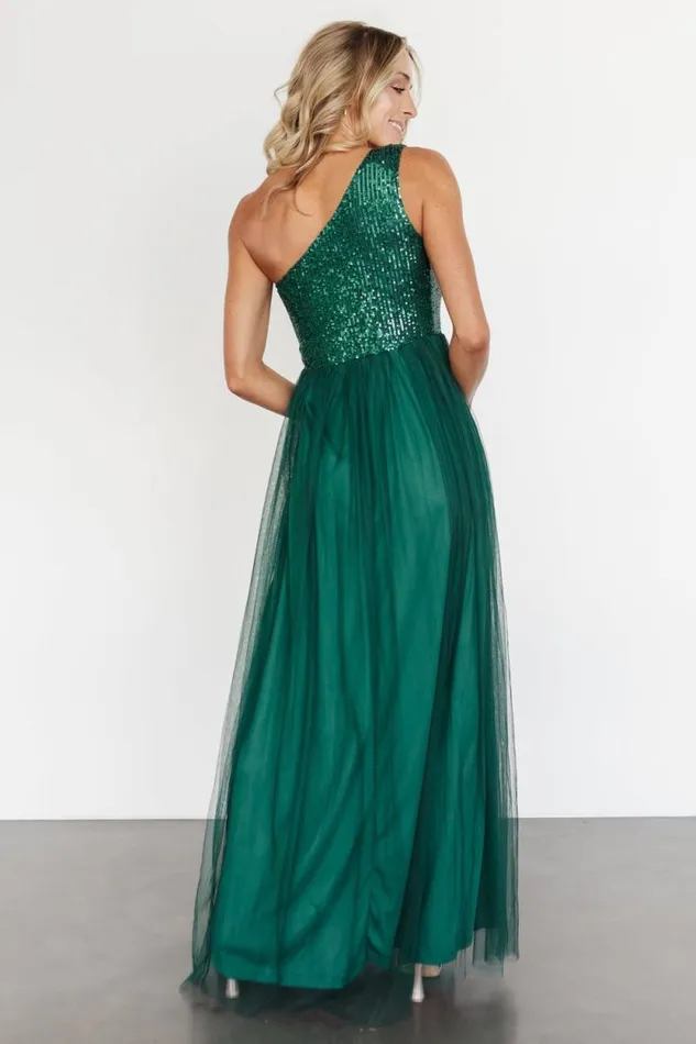 Women Celebration One Shoulder Maxi Dress Green Baltic Born Tulle Styles Women Celebration One Shoulder Maxi Dress Green Baltic Born Tulle Styles