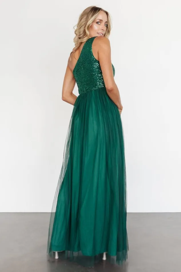 Women Celebration One Shoulder Maxi Dress Green Baltic Born Tulle Styles Women Celebration One Shoulder Maxi Dress Green Baltic Born Tulle Styles